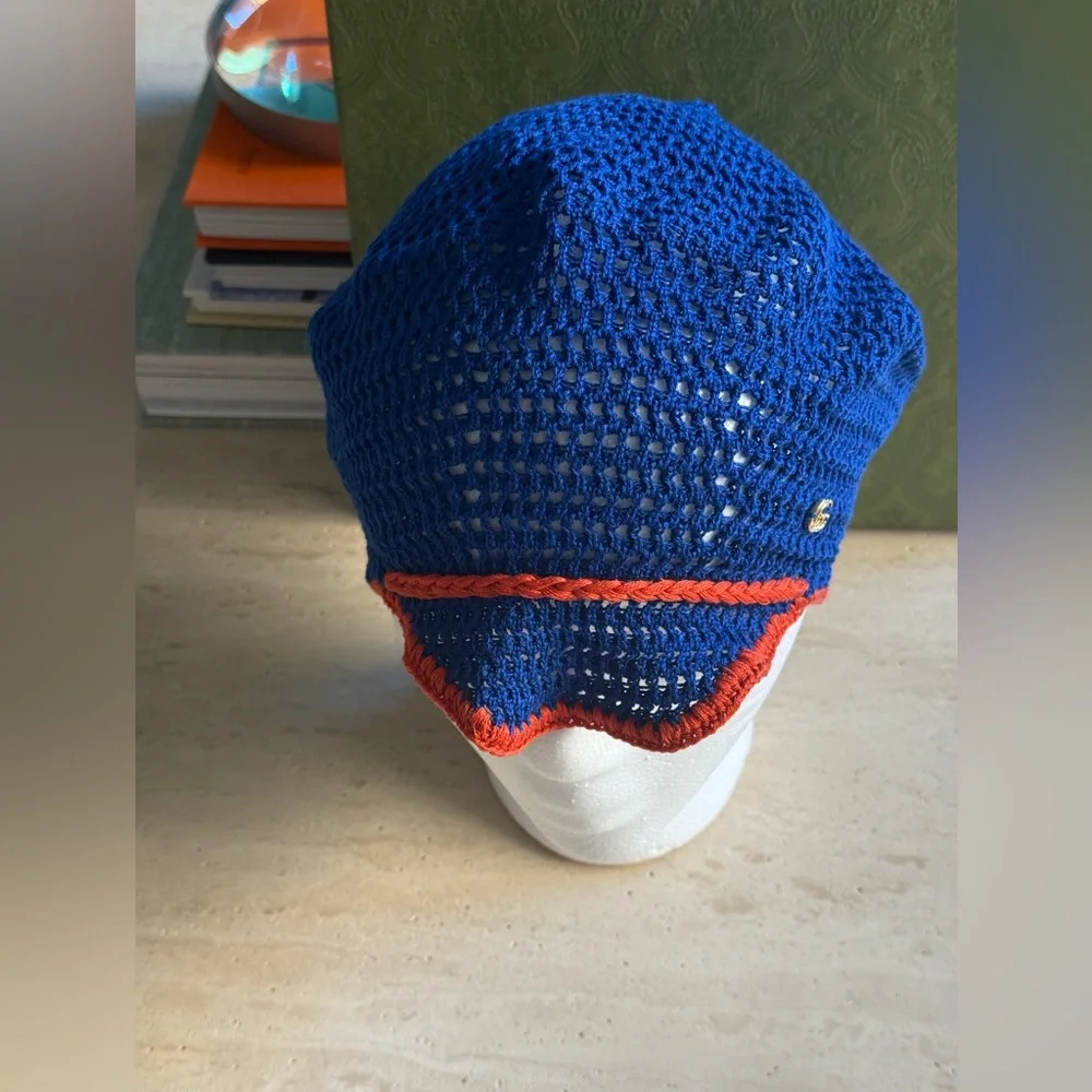 NWT GUCCI Tricot Cotton Hat– GG Logo